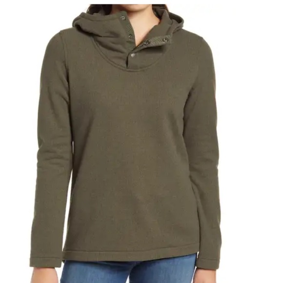 The North Face Knit Stitch Fleece Olive Green Hoodie - Women's size small - Picture 1 of 10